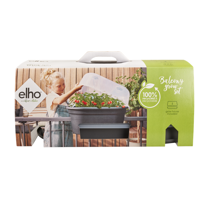 green basics balkon anzuchtset 55cm living schwarz